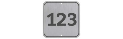 NUMERACIÓN DE DISEÑO EN ALUMINIO